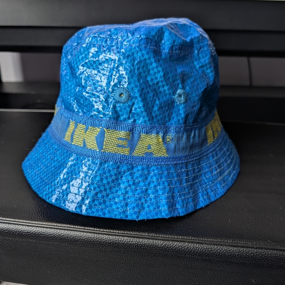 IKEA Accessories - IKEA‎ KNORVA Bucket Hat Blue Yellow FRAKTA Bag Recycled Tote Material One Size